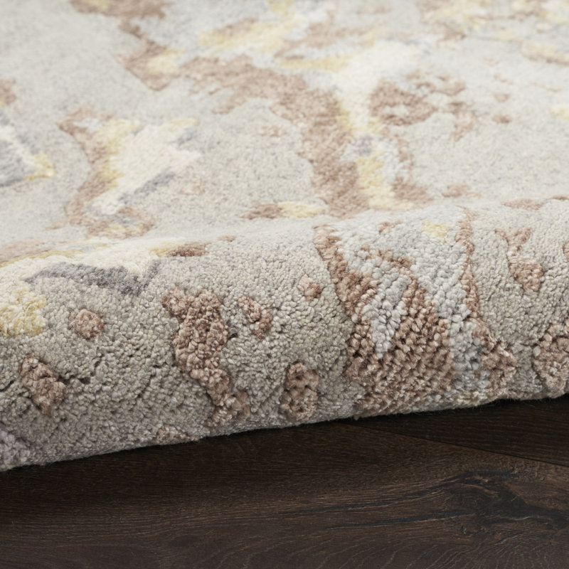 Tapis d'intérieur moderne argenté 2 pi 3 po x 8 pi Nourison Tinita, Tapis de couloir 2 pi 3 po x 8 pi