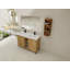 Meuble-lavabo autoportant 48 po avec double lavabo et support de rangement, portes à fermeture douce, armoire combinée (KD-Packing)