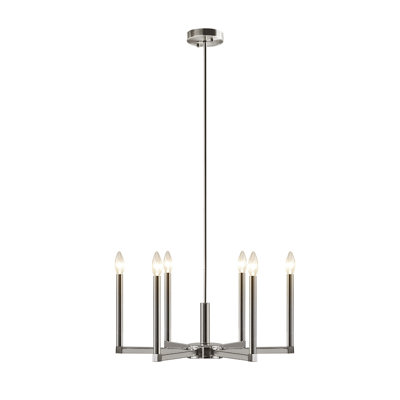 6-Light Contemporary Candelabra Styled Chandelier