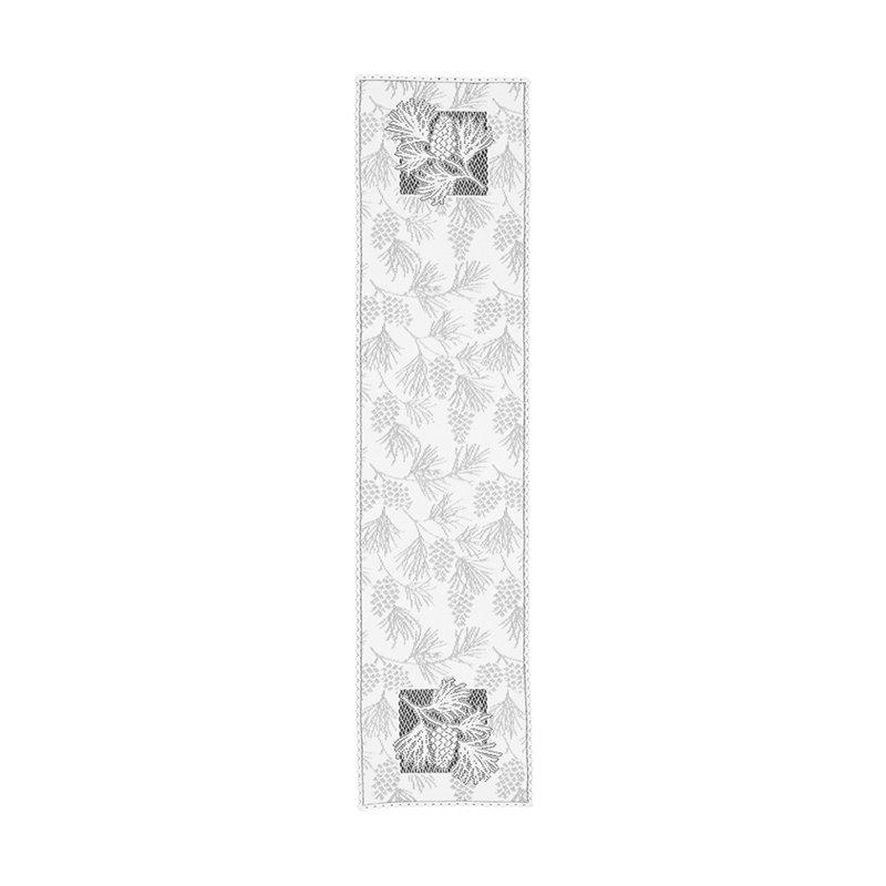 Chemin de table Champlain, Blanc, l 45 po x L 14 po