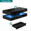 Table basse moderne ultrabrillante avec 2 tiroirs coulissants, lumières DEL de 16 couleurs, charge sans fil et haut-parleur intégré, grande table basse DEL brillante de 47 pouces-716117829