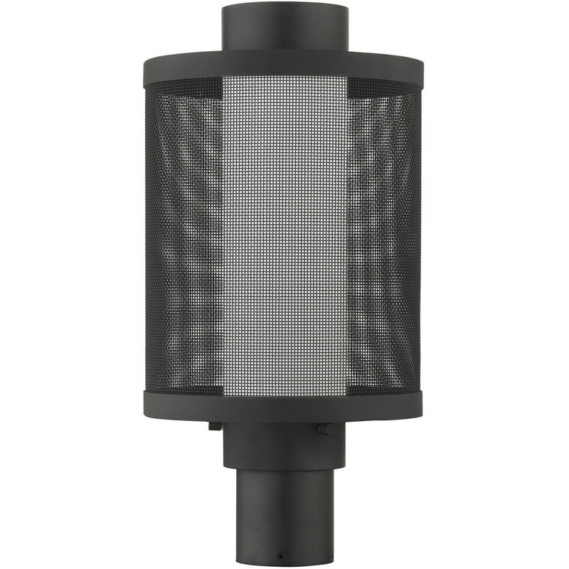 Transparent Lantern Head, Textured Black, 17.5" H x 9" W x 9" D
