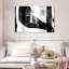 Encre noire abstraite sur toile-102346968