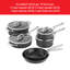 ZWILLING Motion Nonstick Hard-Anodized 10-Piece Cookware Set in Grey, Dutch Oven, Fry pan, Saucepan