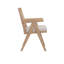Fauteuil Bassa Isha avec dossier canne, velours, structure en bois-699824774