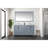 Dark Grey Double Bath Vanity 60 In. W X 22 In. D, With Carrara Marble Top-117978899