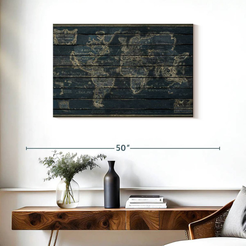 Aliaz Mappe Monde, 24" H x 36" W