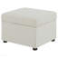 Repose-pieds rembourré avec rangement à couvercle hydraulique - beige