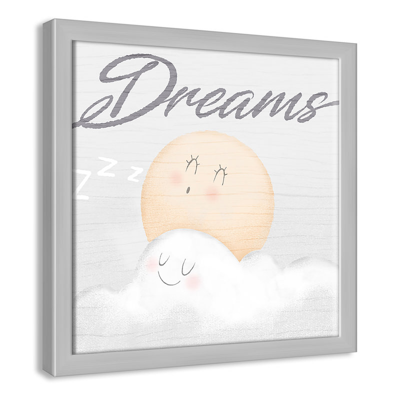 Décoration murale pour 2 enfants rêves de bonbons, H 13 po x l 13 po x P 1,19 po, Encadré de boîte argent