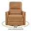 Fauteuil inclinable électrique pivotant en cuir Mikkel-593029252