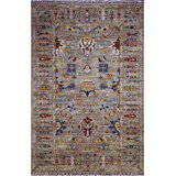 Transitional One-of-a-Kind Rectangle 3'10" X 5'11" Hand Knotted Area Rug