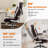 Modern Leather Executive Office Chair With Flip-Up Armrests And Adjustable Lumbar Support-250757231