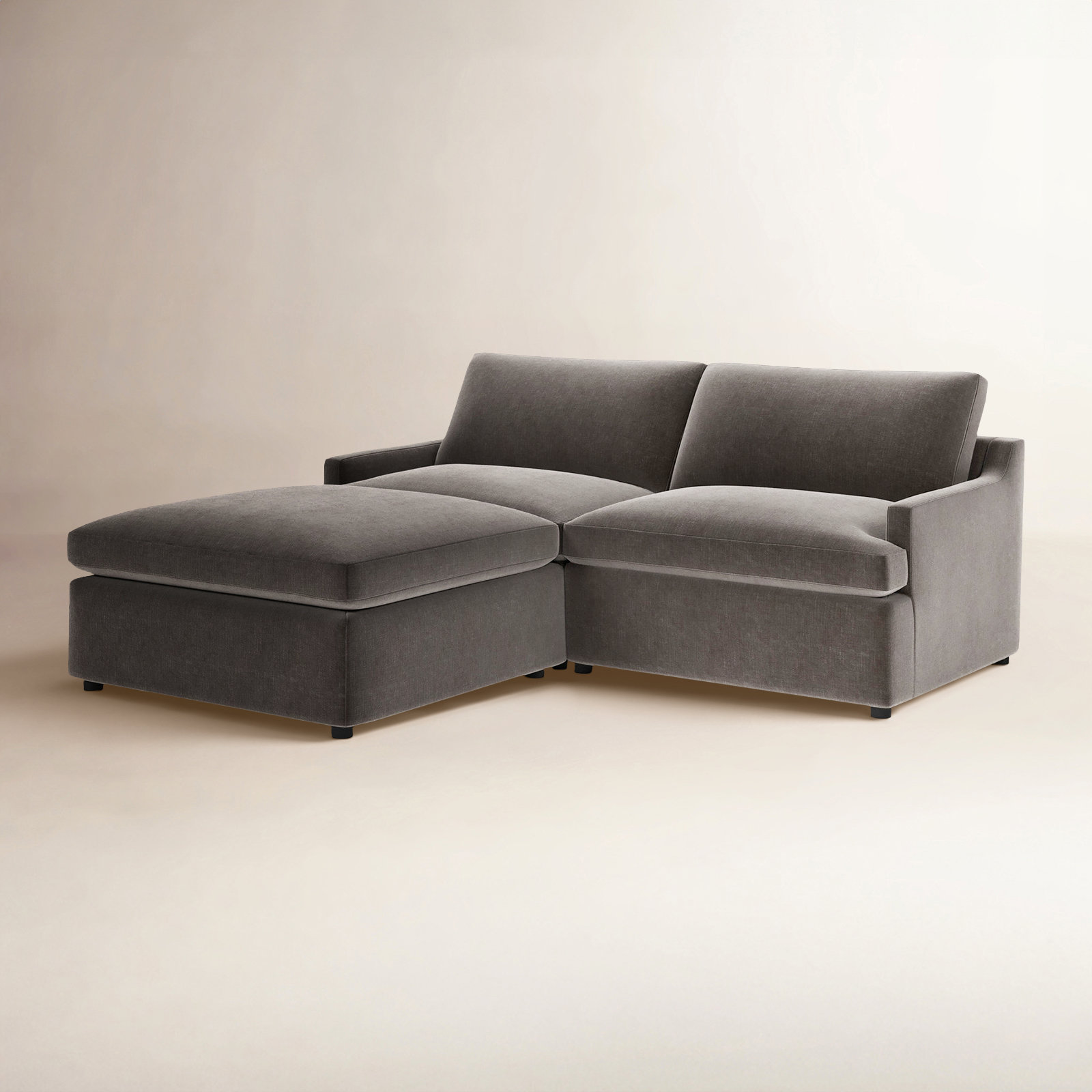 Essex Reversible Chaise Sectional, Andrew Espresso Performance Chenille
