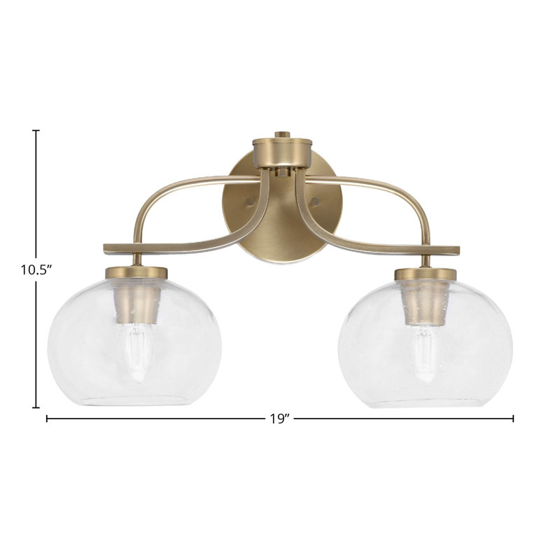 Éclairage pour meuble-lavabo à intensité variable à 2 lumières Wynnefield
