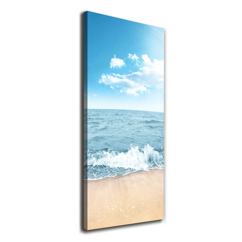 Beach And Sea - Wrapped Canvas Print