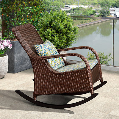 Chaise berçante en alliage d'aluminium PE