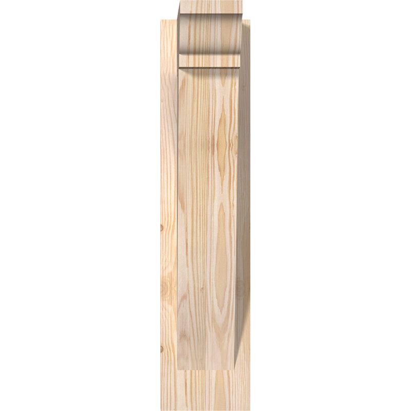Persienne traditionnelle en bois rustique, Sapin Douglas de 5 1/2 po (lisse), P 12 po x H 24 po