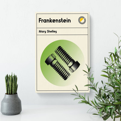 Book Cover Frankenstein Mary Shelley - Wrapped Canvas