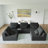 Boneless Oversized Modular Sectional Sofa,Luxury Boucle Floor Couch Set,Convertible Compressed Couch,Spacious Foam-Filled Sofa For Living Room, Free Combination,3 Colors-169083397-172984556