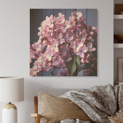 Lilas, minimalisme, rêve I - lilas, art mural sur bois de pin naturel