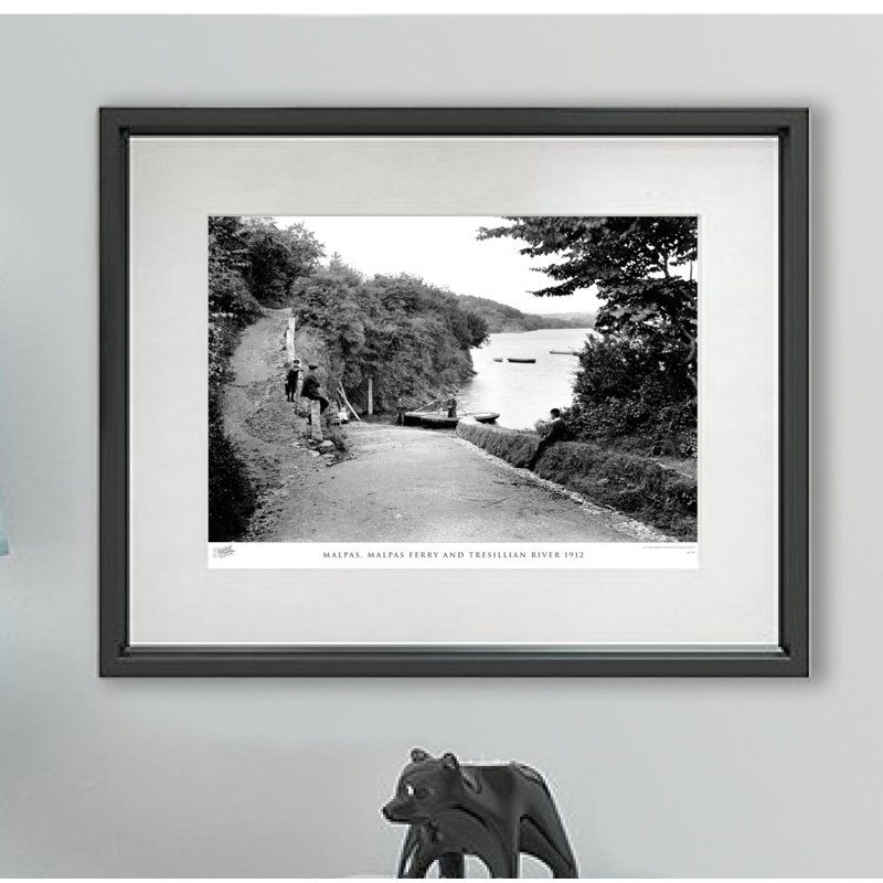 Malpas, Malpas Ferry And Tresillian River 1912 - Single Picture Frame Print, 28cm H x 36cm W x 2.3cm D