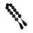 Coolidge Decorative Glass Beads with Metal Accent and Leather Tassel for Home Decor - Elegant Garland for Table, Shelf, and Living Room Decoration - Black & Gold-1626624011