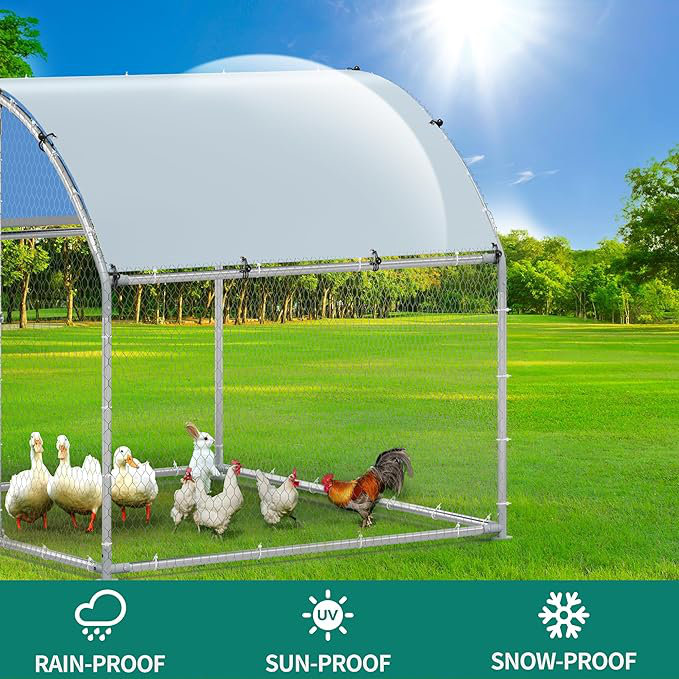 Erve 250 Square Feet Chicken Coop with Chicken Run For Up To 1 Chickens