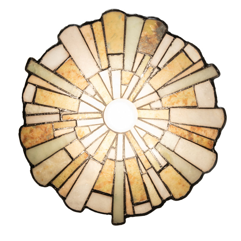 13" Wide Delta Jadestone Pendant