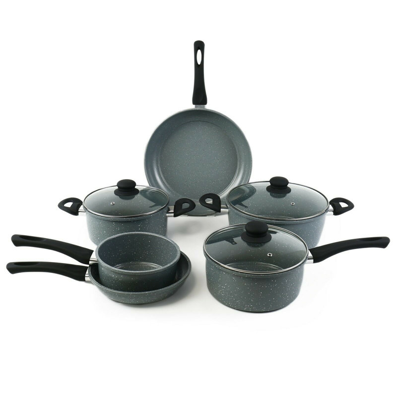 Jay 9 - Piece Non-Stick Aluminium Cookware Set