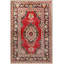 Tapis décoratif beige à motif floral traditionnel lavable à la machine-892422581