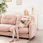 Canapé modulaire en forme de L en forme de nuage rose