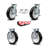 4 Piece Rubber on Aluminum Caster Set