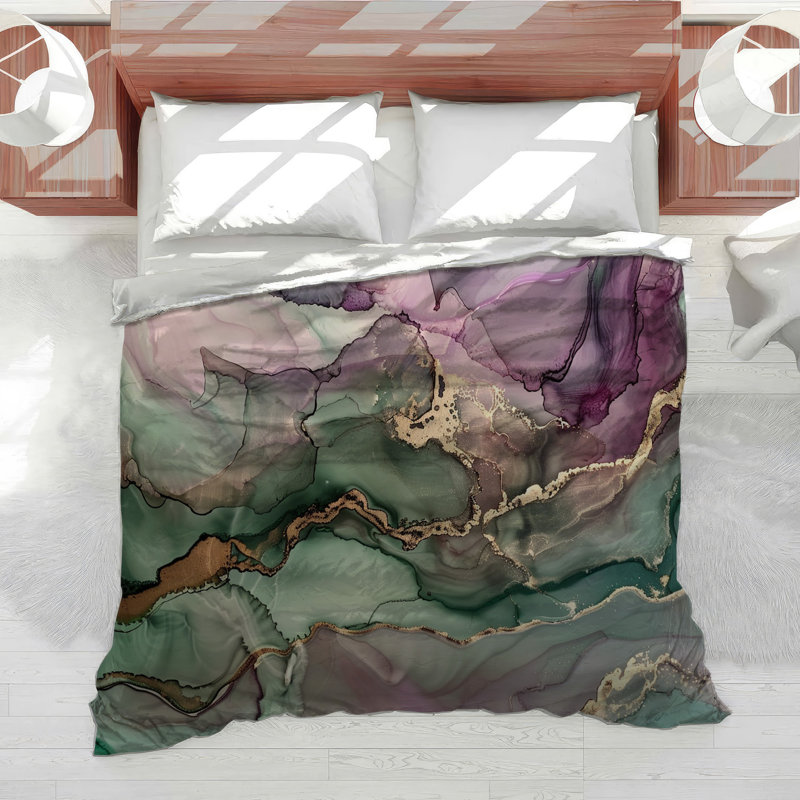 Housse de couette à motifs liquides, Housse de couette pour grand lit