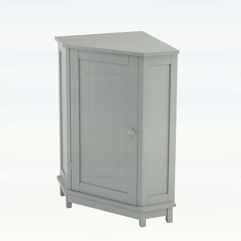 Armoire de rangement d'angle avec tablettes réglables, Gray