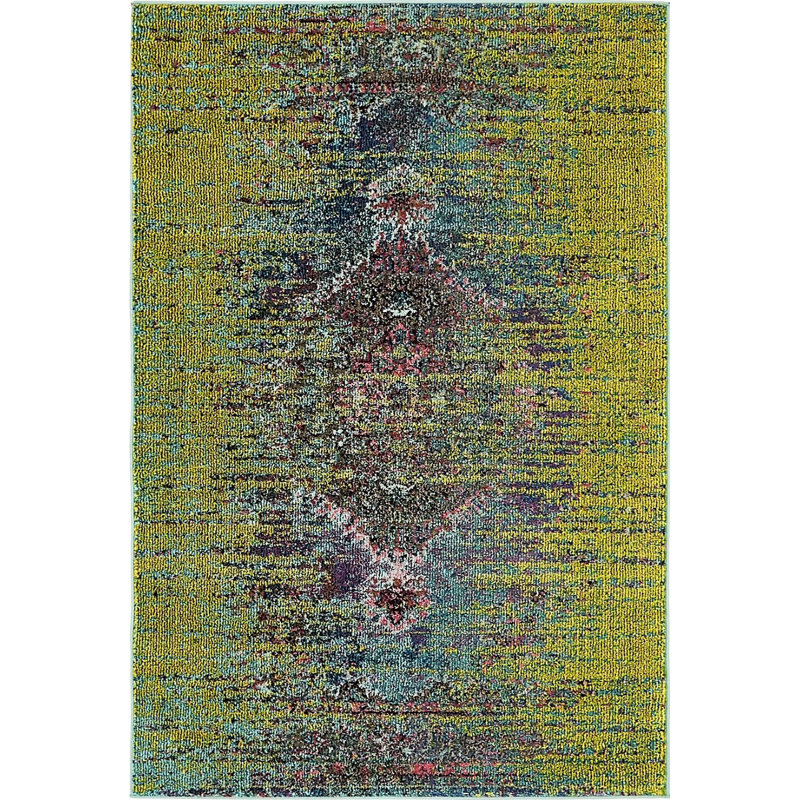 Tapis vert à motif géométrique Mulloy, Rectangle 4 pi x 6 pi