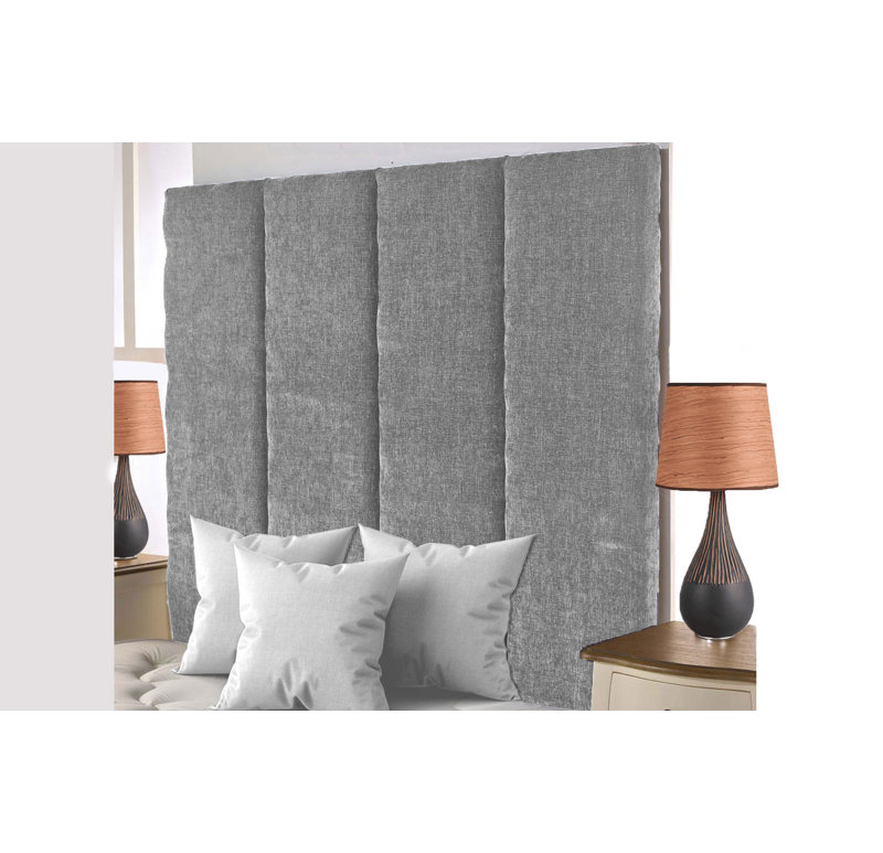 Upholstered Headboard, Single (3'), Light Grey Chenille