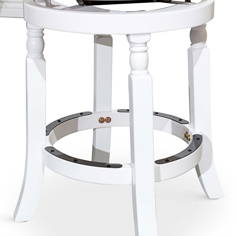 Tabouret de bar Syndra, Tabouret de bar (siège d'une hauteur de 30 po), Noir, Blanc