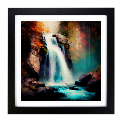 Waterfall Impressionism - Framed Print