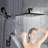 High Pressure 8'' Rainfall Dual Shower Head With 5 Ft Hose-No Extension Arm