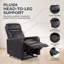 Ensemble de fauteuils inclinables muraux en cuir avec télécommande Wall Hugger (ensemble de 2)-572564284
