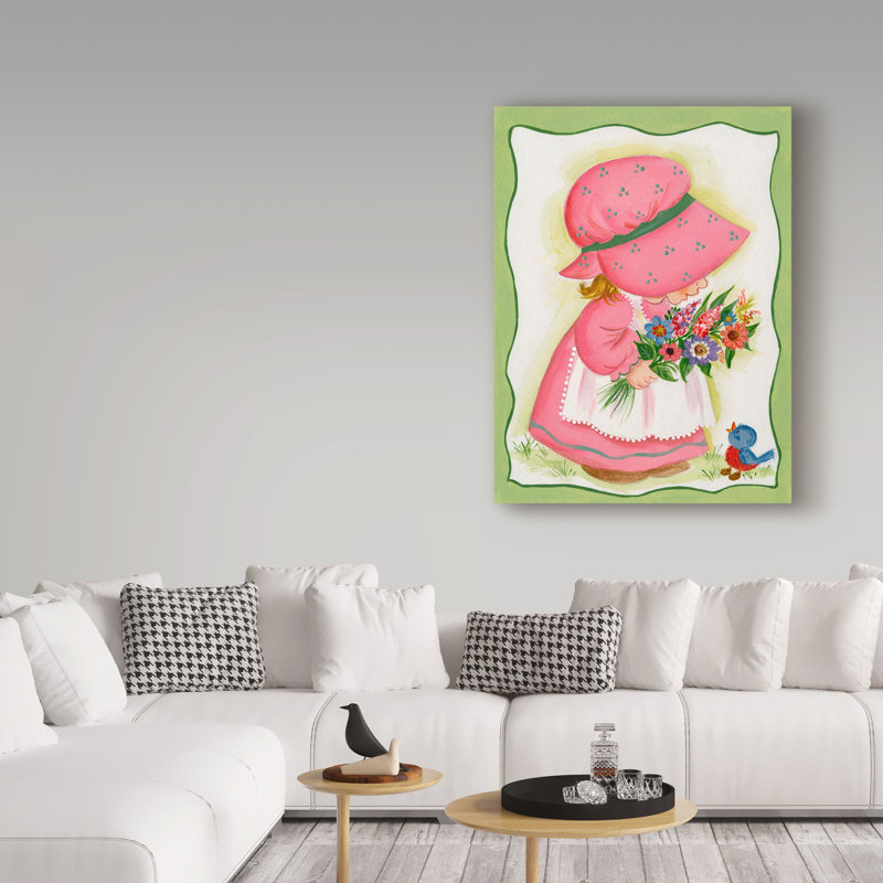 «Little Girl in Pink», art sur toile, H 19 po x l 14 po x P 2 po
