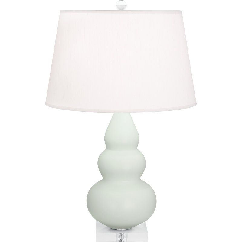 Small Triple Gourd Table Lamp, Matte Celadon