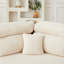 Chaise d'appoint moderne en velours côtelé beige de 53 pouces pour la maison