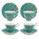 Ensemble de 4 tasses à thé en porcelaine et porcelaine Gracie