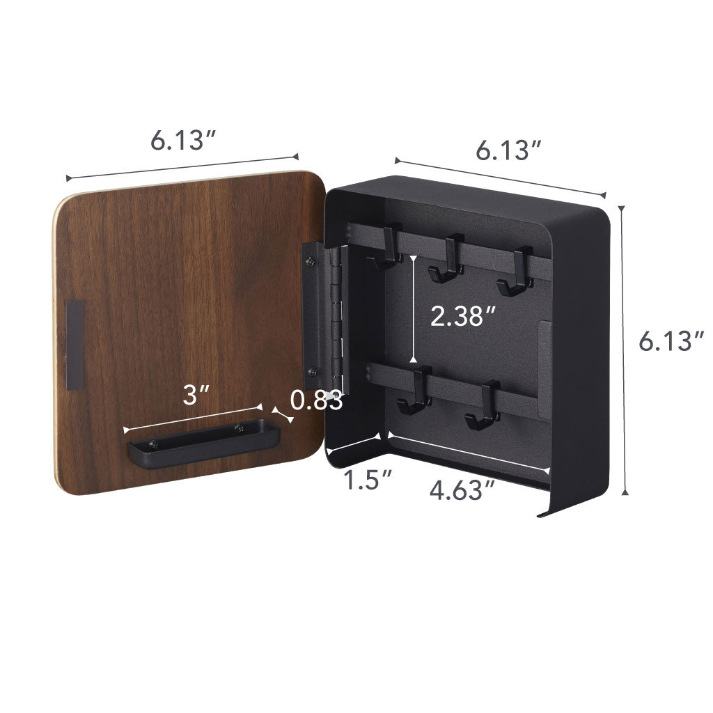 Yamazaki Home Magnetic Key Cabinet, Black