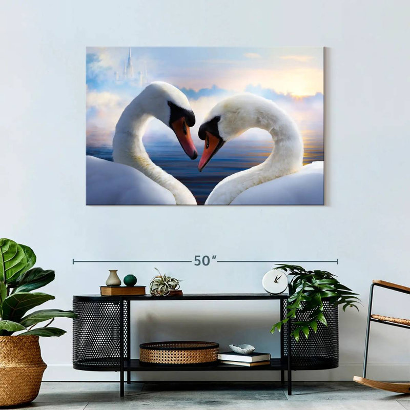 Brampt Swan Romance, 30" H x 45" W