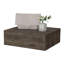 Table de chevet flottante Space brun foncé avec tiroir généreux pour la chambre à coucher-371524010