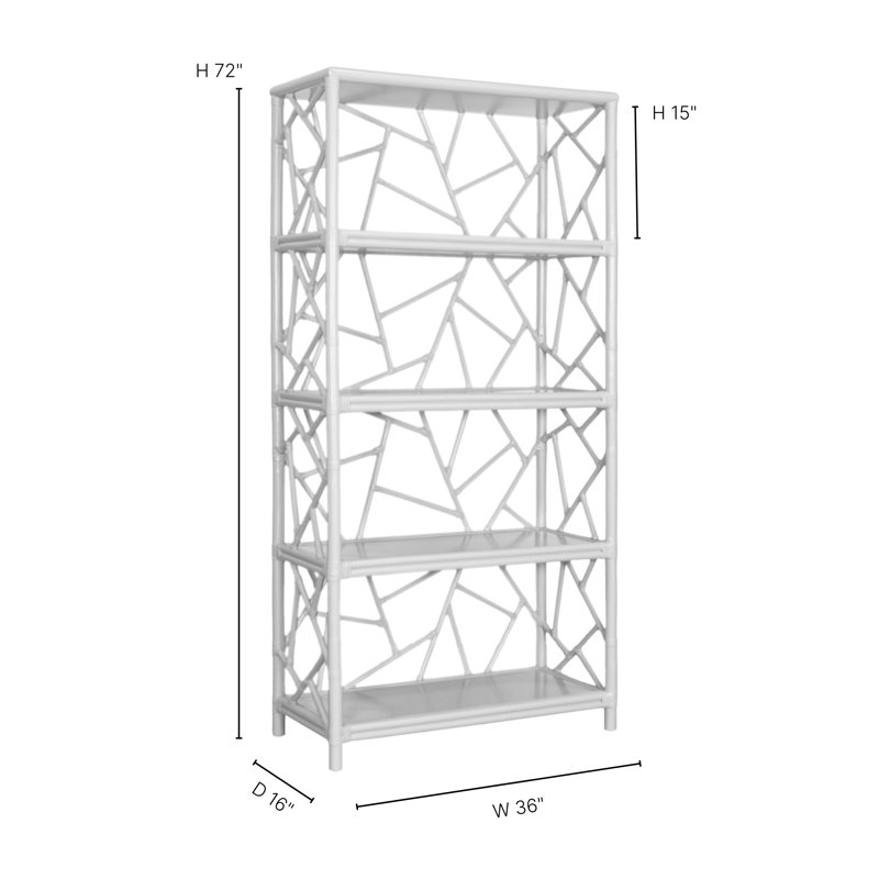 Étagère à livres H 72 "x l 36" Tiffany, Noir