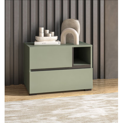 Ridhwaan 55cm W Laminate Bedside Table