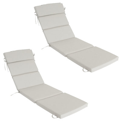 25" x 77" x 2.75" Outdoor/Indoor Chaise Lounge Cushion Set with Pillow (2-Pack)